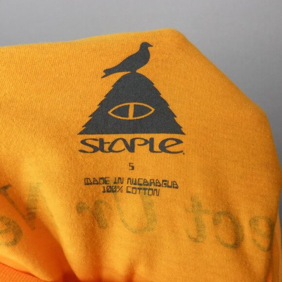 Staple Pigeon 'Protect Ur Neck' Mens Gold T Shirt Size Small - Picture 3 of 4